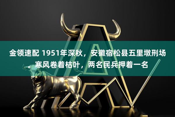 金领速配 1951年深秋，安徽宿松县五里墩刑场。寒风卷着枯叶，两名民兵押着一名